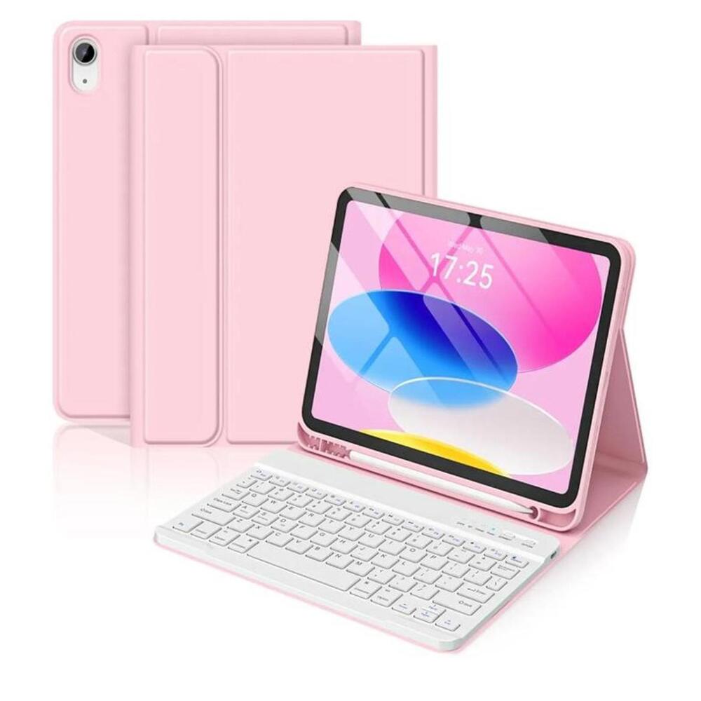 Elegant Pink Tablet Case with Keyboard